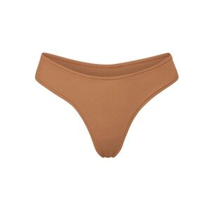 Skims Cotton Jersey Dipped Thong in Sedona - M